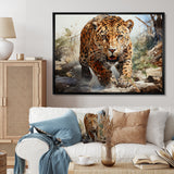 Leopard Silent Attack - Leopard Bedroom Wall Art