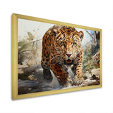 Leopard Silent Attack - Leopard Bedroom Wall Art