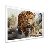 Leopard Silent Attack - Leopard Bedroom Wall Art