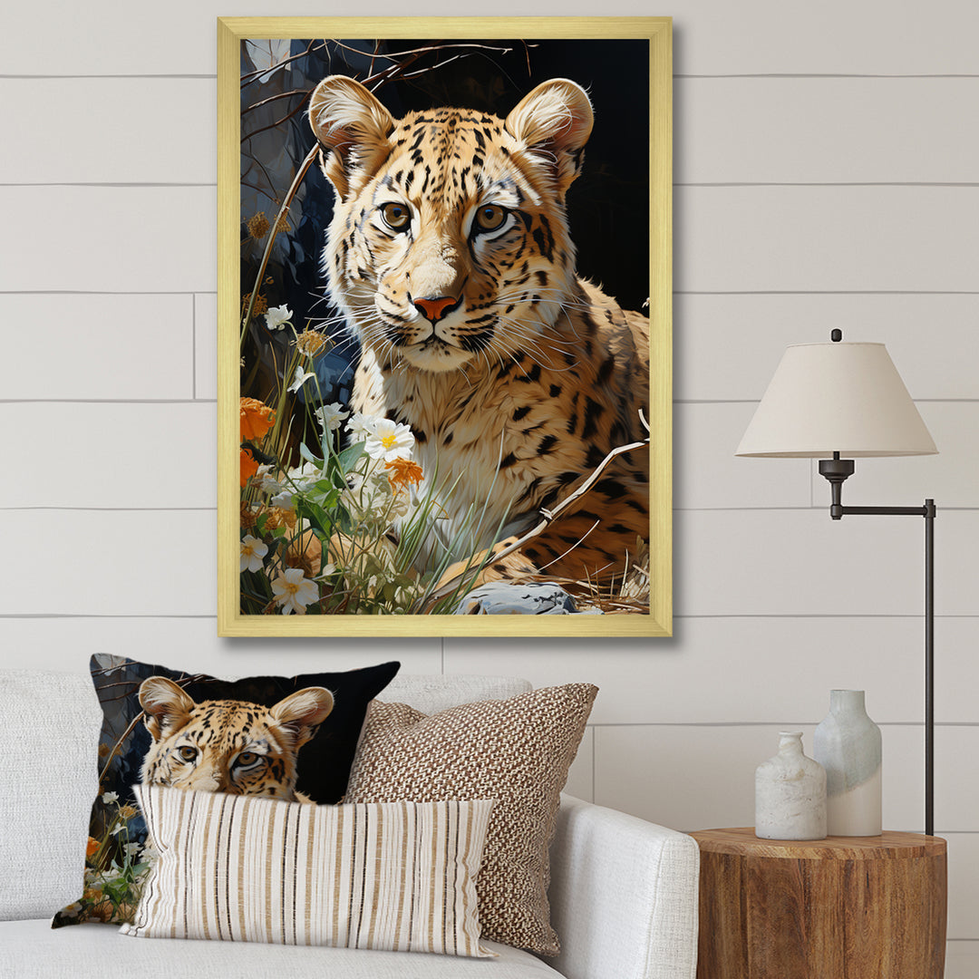 Leopard Elegance Pastoral - Leopard Wall Art Prints