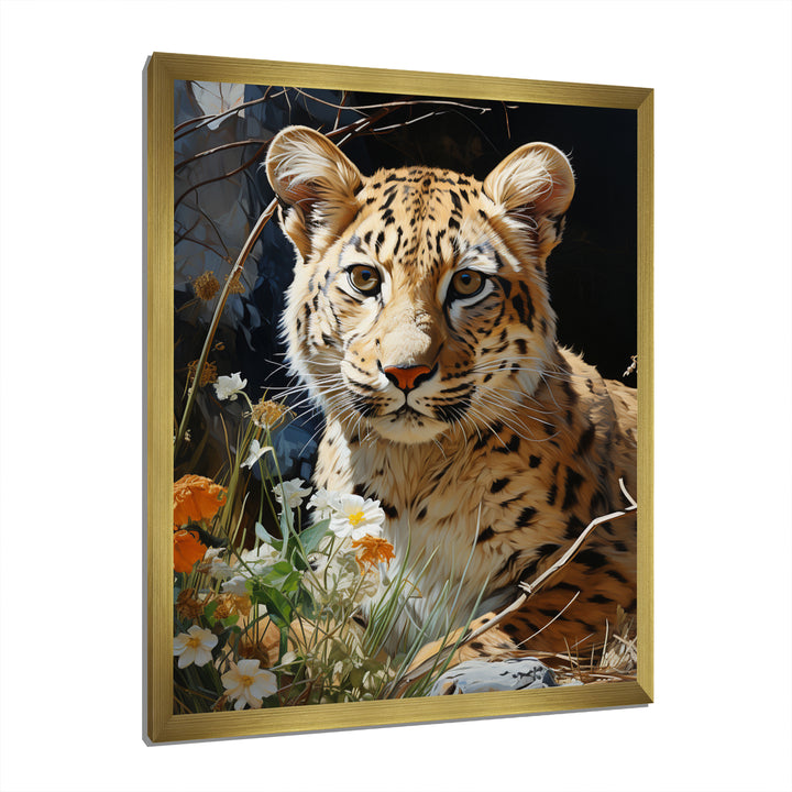 Leopard Elegance Pastoral - Leopard Wall Art Prints