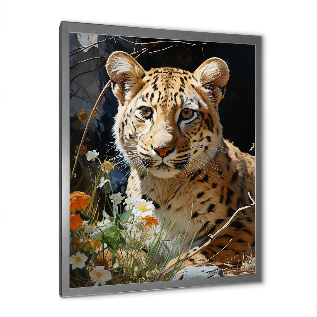 Leopard Elegance Pastoral - Leopard Wall Art Prints