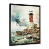 Vintage Lighthouses Guiding Light V - Architecture Canvas Wall Art