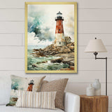 Vintage Lighthouses Guiding Light V - Architecture Canvas Wall Art