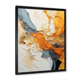 Orange Blue Line Art Abstract Expressionism - Abstract Canvas Wall Art