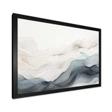 Blue Grey Line Art Conceptual Abstract II - Abstract Canvas Wall Art