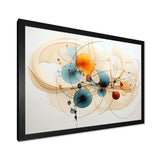 Teal Orange Line Art Conceptual Abstracts II - Abstract Canvas Wall Art