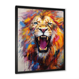 Abstract Roar Lion - Red Lion Wall Art