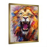 Abstract Roar Lion - Red Lion Wall Art