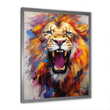 Abstract Roar Lion - Red Lion Wall Art