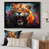 Lion Futuristic Wilderness Futurist - Lion Living Room Wall Art
