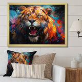 Lion Futuristic Wilderness Futurist - Lion Living Room Wall Art