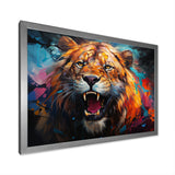 Lion Futuristic Wilderness Futurist - Lion Living Room Wall Art