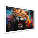 Lion Futuristic Wilderness Futurist - Lion Living Room Wall Art