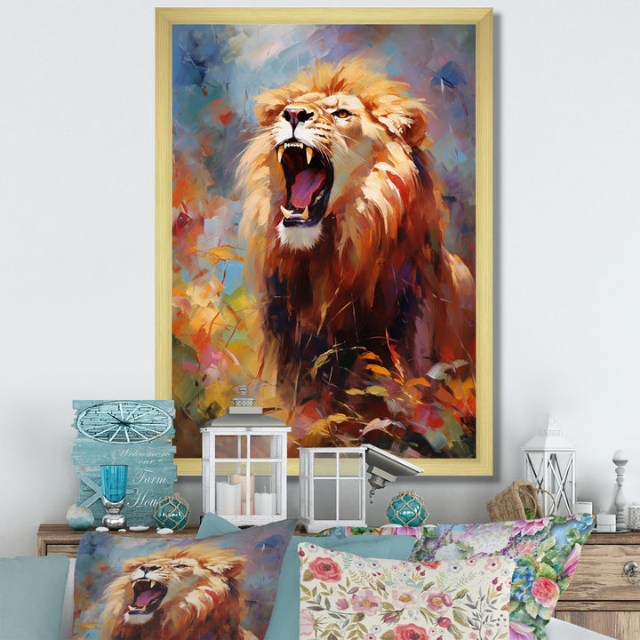 Lion Impressionist Serenade Impressionist - Lion Bedroom Wall Art