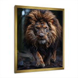 Black And White Lion Portrait Vibrant I - Animals Canvas Wall Art