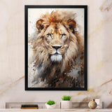 Lion Portrait Photography - Animals Canvas Wall Art