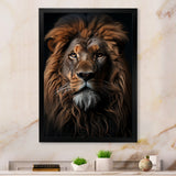 Lion Regal King Portrait - Brown Lion Wall Art