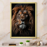 Lion Regal King Portrait - Brown Lion Wall Art