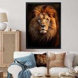 Lion Regal Majesty Lion - Animals Canvas Wall Art