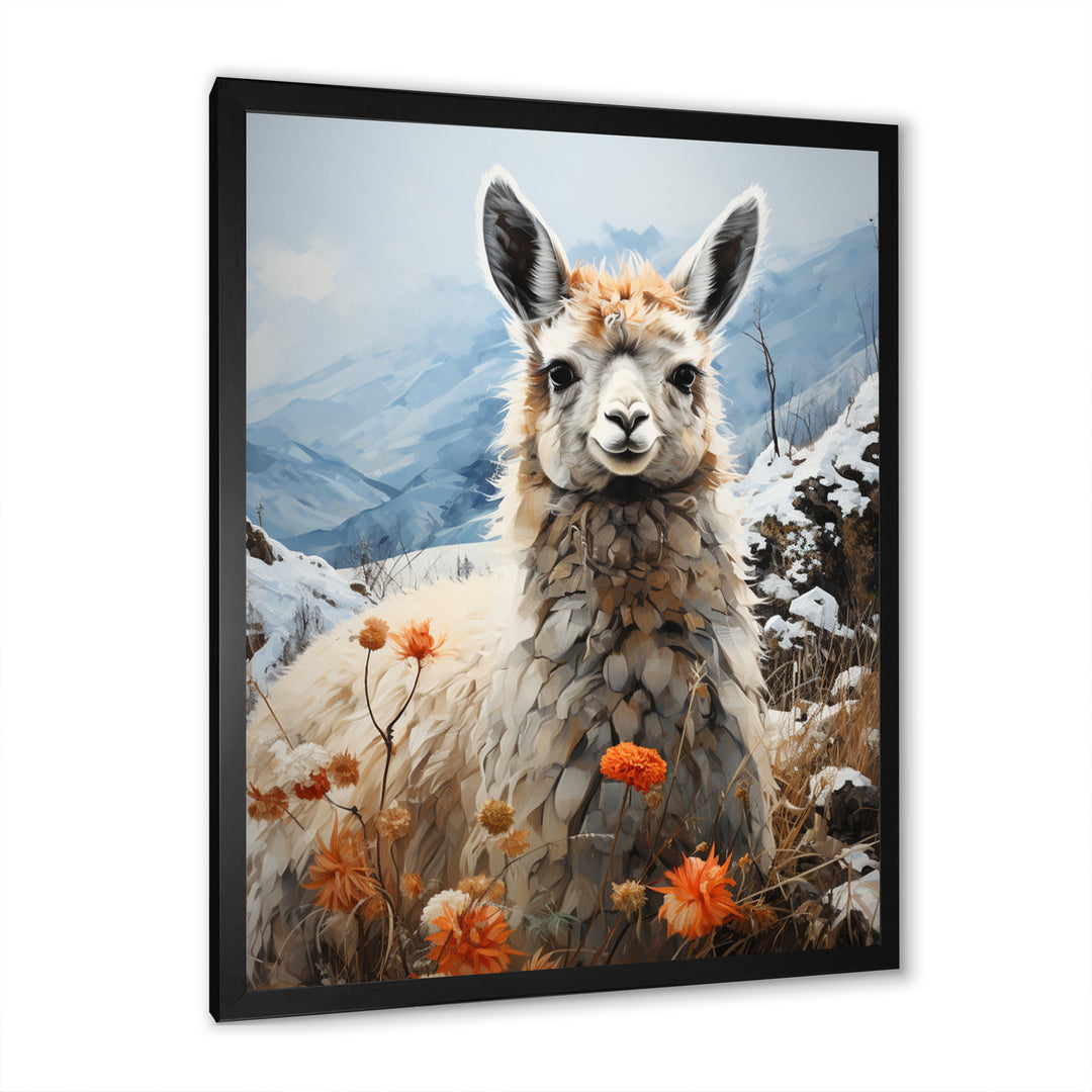 Llama Landscape In Winter - Llama Wall Decor