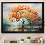 Orange Maple Trees Majestic I - Floral Canvas Wall Art