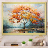 Orange Maple Trees Majestic I - Floral Canvas Wall Art