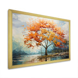 Orange Maple Trees Majestic I - Floral Canvas Wall Art