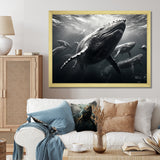 Grey Marine Animals Graceful Giants - Marine Animals Wall Art Prints