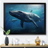 Blue Marine Animals Graceful Giants - Marine Animals Wall Art Prints