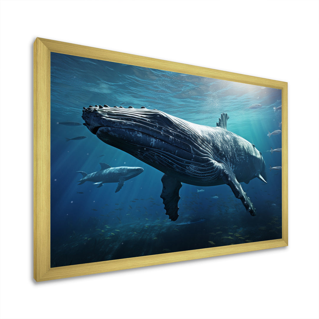 Blue Marine Animals Graceful Giants - Marine Animals Wall Art Prints