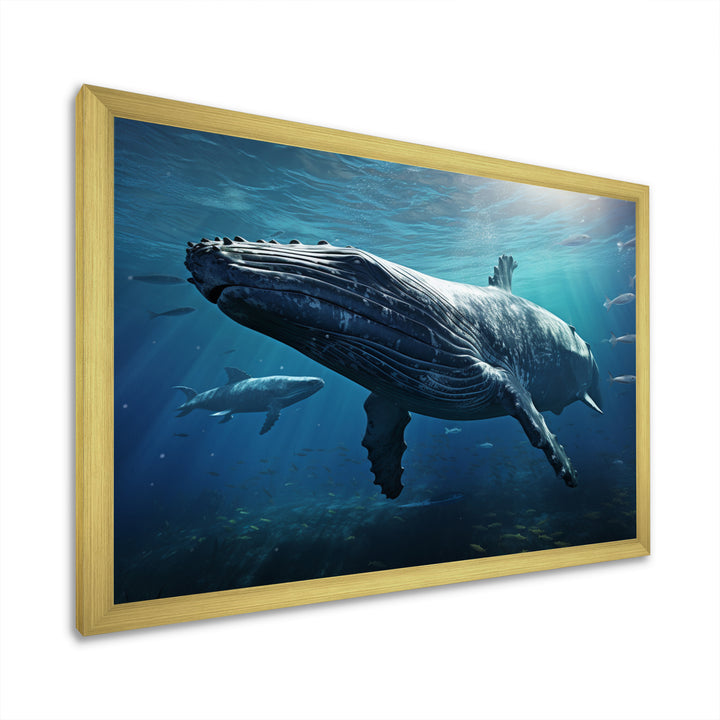 Blue Marine Animals Graceful Giants - Marine Animals Wall Art Prints