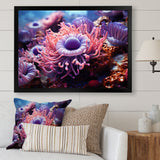 Purple Pink Marine Animals Harmony - Purple Marine Animals Wall Art
