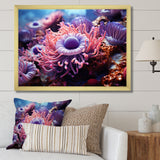 Purple Pink Marine Animals Harmony - Purple Marine Animals Wall Art