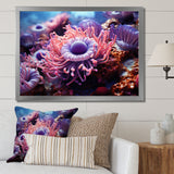 Purple Pink Marine Animals Harmony - Purple Marine Animals Wall Art