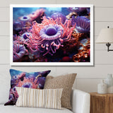 Purple Pink Marine Animals Harmony - Purple Marine Animals Wall Art