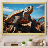 Green Blue Turtle Portrait Stunning - Marine Animals Wall Art Prints