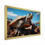 Green Blue Turtle Portrait Stunning - Marine Animals Wall Art Prints