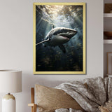 Grey Shark The Majesty - Animals Canvas Wall Art