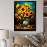 Masterpiece Sunflowers By Van Gogh IV - Landscapes Canvas Wall Art