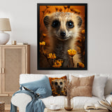 Orange Brown Meercat Animal - Meercat Wall Art Prints