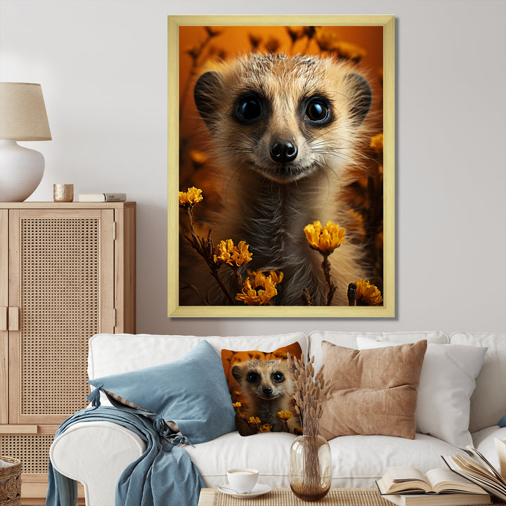Orange Brown Meercat Animal - Meercat Wall Art Prints