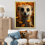Orange Brown Meercat Animal - Meercat Wall Art Prints