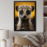 Yellow Brown Meercat Curious Meercat - Yellow Meercat Wall Art