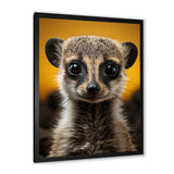 Yellow Brown Meercat Curious Meercat - Yellow Meercat Wall Art