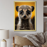 Yellow Brown Meercat Curious Meercat - Yellow Meercat Wall Art