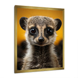 Yellow Brown Meercat Curious Meercat - Yellow Meercat Wall Art