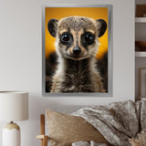 Yellow Brown Meercat Curious Meercat - Yellow Meercat Wall Art
