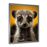 Yellow Brown Meercat Curious Meercat - Yellow Meercat Wall Art
