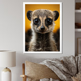 Yellow Brown Meercat Curious Meercat - Yellow Meercat Wall Art